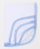 Tinycare Plain Baby Bath Towel - White And Blue