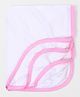 Tinycare Plain Baby Bath Towel - White And Pink
