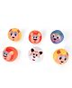 Kids Wagon Doodle Balls Squeaky Bath Toy Multicolor - Pack Of 6