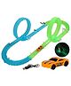 Toyshine 32 Pc DIY Glow Educational Toy Speedway Track Set with 2 Rechargeable Cars Interactive Toys for Kids