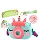 Toyshine Camera Shape Bubble Fidget Pop Sensory Stress Release Toy for Kids Shoulder Bag Crossbody with Compact Mirror Comb and Keychain Included Green