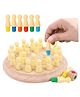 Toyshine Wooden Color Memory Matching Brain Teasers Chess Game with Plastic Coins for Mind Sharpness Learning Activities Educational Montessori Toy for 3+ Age