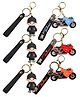 Toyshine 6 Pc Cute keychain Kawaii Cartoon Keychains with Holder Accessories, Backpack Car Key Chain for Boy Girl -Model B