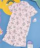 Pantaloons Junior Cotton Knit Half Sleeves Unicorn Printed Coordinating Night Suit - Crystal Pink