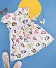 Pantaloons Junior Disney Princesses Featuring Cap Sleeves Character Printed Dress - Egret White