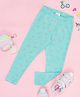Pantaloons Junior Rainbow Printed Cotton Lycra  Leggings - Aruba Blue