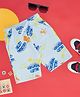 Pantaloons Junior Abstract Printed Shorts - Delphinium Blue