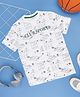Pantaloons Junior Half Sleeves Sports Themed & Football Printed Tee - Bright White