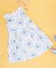 Pantaloons Junior Sleevesless Floral Printed Dress - Light Blue