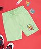 Pantaloons Junior Fun Time Are Here Text Printed Shorts - Arcadian Green