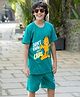 Nap Chief Cotton Garfield Featuring Half Sleeves Character Printed Tee With Shorts - Green