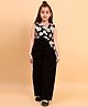 Little Marine Sleeveless Floral Printed Jumpsuit - Black