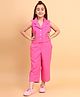 Little Marine Sleeveless Solid Top & Pant Set - Fuchsia Pink