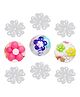 Zyozi Flower Shape Balloon Clips for Balloon Holder, Flower Shape Balloon Clips for Balloon (Pack of 6)