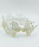 CHOKO Pearl Embellished & Butterfly Detailed Hair Band - White Orange & Silver