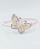 CHOKO Pearls Embellished Butterfly Shaped Hair Band - Pink Off White & Silver