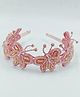 CHOKO Beads Embellished & Butterfly Detailed Hair Band - Pink Purple & Orange