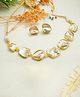 VIRAASI Gold Plated Raw Stone Jewellery Set