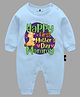 The Peppy Tend Mothers Day Theme Full Sleeves Happy First Mothers Day Mommy Text Printed Romper - Blue