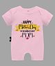 The Peppy Tend Mothers Day Theme Half Sleeves Happy Mothers Day To The Worlds Best Mom Text Printed Romper - Pink