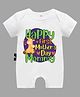 The Peppy Tend Mothers Day Theme Half Sleeves Happy First Mothers Day Mommy Text Printed Romper - Pink