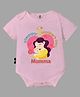 The Peppy Tend 100% Cotton Mothers Day Theme Half Sleeves Happy 1st Mothers Day Mumma Text Printed Onesie - Pink