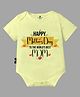 The Peppy Tend 100% Cotton Mothers Day Theme Half Sleeves Happy Mothers Day To The Worlds Best Mom Text Printed Onesie - Yellow