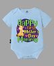 The Peppy Tend 100% Cotton Mothers Day Theme Half Sleeves Happy First Mothers Day Mommy Text Printed Onesie - Blue
