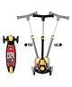Zyamalox Dynamic Kids Kick Scooter: 3 Adjustable Heights, Foldable Design, Attractive PVC Wheels, Rear Brakes, Ages 3+, 40 kg Weight Capacity, Black