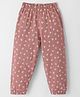 Fido Single Jersey Knit Full Length Legging With Floral Print - Brown