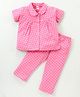 Ben Benny Single Jersey Half Sleeves Night Suit Star Print - Pink