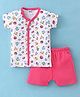 Ben Benny Single Jersey Half Sleeves Night Suit Toys Print -  Dark Pink