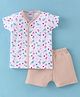 Ben Benny Single Jersey Half Sleeves Night Suit Sea Life  Print - Tan
