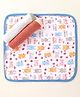 OHMS Terry Hand & Face Towels with Cat Print Pack of 3  L 37.5 x B 39.5 cm- Multicolor