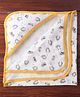 OHMS Interlock Knit Hooded Towel & Wrapper with Penguin Print L 75 x B 75 cm - Yellow & White