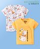 Babyoye Disney Cotton Half Sleeves Jhablas With Winnie the Pooh Print Pack of 2 - Multicolour
