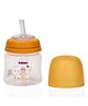 Adore Lota Wide Neck Straw Sipper with Dust Free Hood- Spill Proof 125ml- Yellow