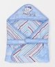 Mee Mee Hooded Wrapper Animal Embroidery - Blue