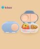 b.box Leakproof 2-Section Snackbox for Kids, Easy-Carry, BPA Free - Peach Blue