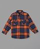 Actuel Full Sleeves Checked Shirt - Orange & Blue
