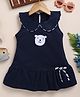 TOONYPORT Sleeveless Bear Detailed Dress - Navy Blue