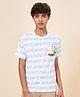 Coolsters by Pantaloons  Half Sleeves Leaves  Printed Cotton Tee - White
