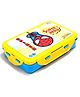 Gluman by  Disney   Snack Pack with Removable Inner Stainless Steel Lunch Box with Spoon & Fork Spiderman Theme Print -  Yellow & Blue- Steel Lunch Box