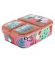 Disney by Gluman Partition Lunch Box  with Snap Lock Closure & Minnie Print - Pink-Plastic Lunch Box