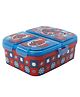 Disney by Gluman Partition Lunch Box  with Snap Lock Closure & Spiderman Print - Maroon-Plastic Lunch Box