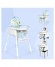 Golden Bee Deluxe 4 in 1 Convertible High Chair for Babies and Toddlers, Feeding Seat with Tray, Wheels, Safety Belt, and Cushion Seat, For Baby Boy & Girl 6 Months to 3 Years (Sky Blue)