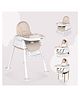 Golden Bee Deluxe 4 in 1 Convertible High Chair for Babies and Toddlers, Feeding Seat with Tray, Wheels, Safety Belt, and Cushion Seat, For Baby Boy & Girl 6 Months to 3 Years (khakhi)