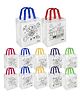 FunBlast Cartoon Print Reusable Hand Carry Bags  12 Pcs Gifting Bags