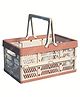 FunBlast Portable Folding Basket Storage Box with Handle  Peach