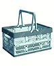 FunBlast Portable Folding Basket Storage Box with Handle  Light Blue